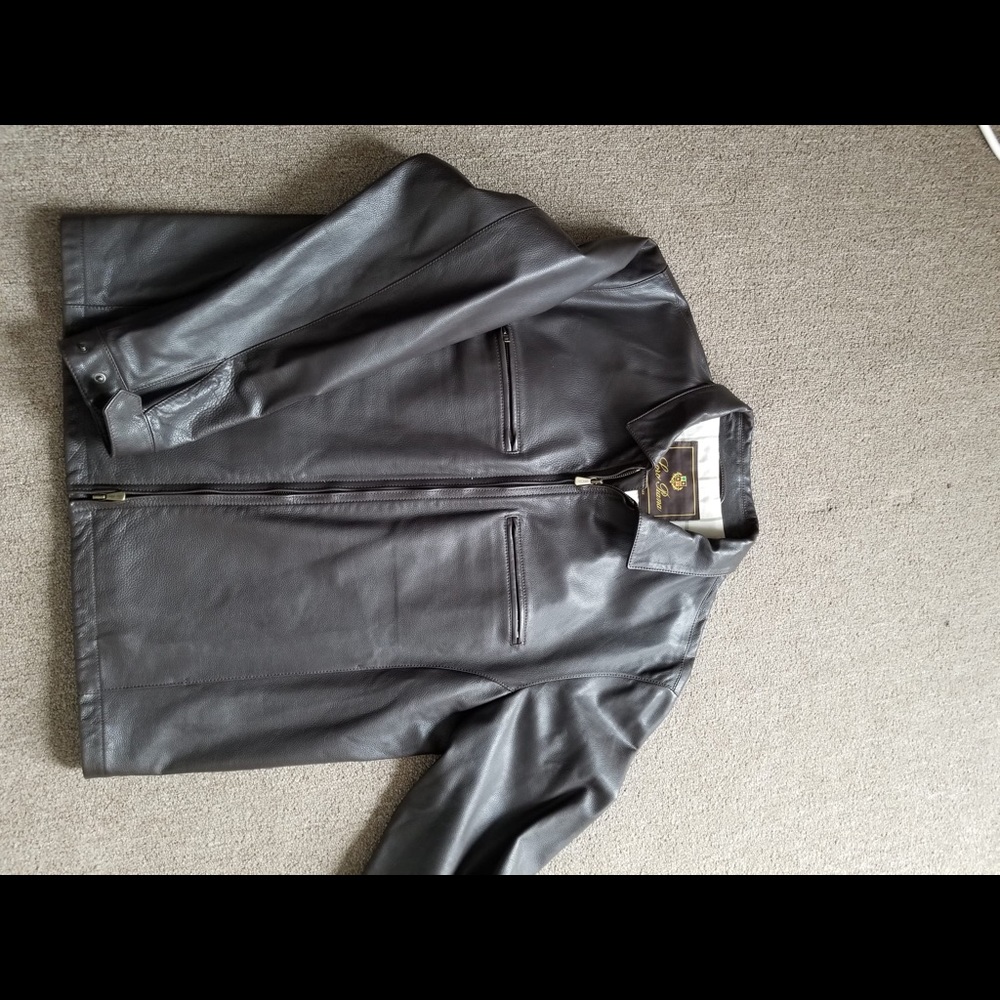 Loro piana motorcycle leather jacket